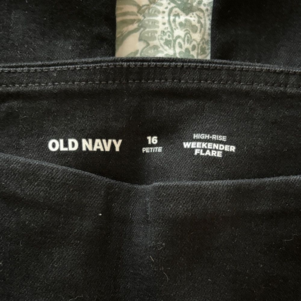Old Navy Black High-Rise Weekender Flare Denim